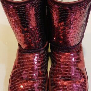 Vintage UGGS Sparkly Red Sequin Boots